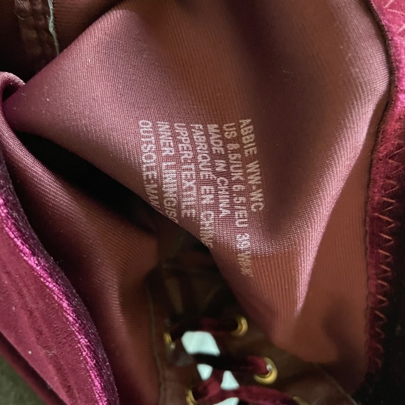 Wide Velvet Burgundy OTK Boots (wide width and wide calf) - Picture 4 of 6